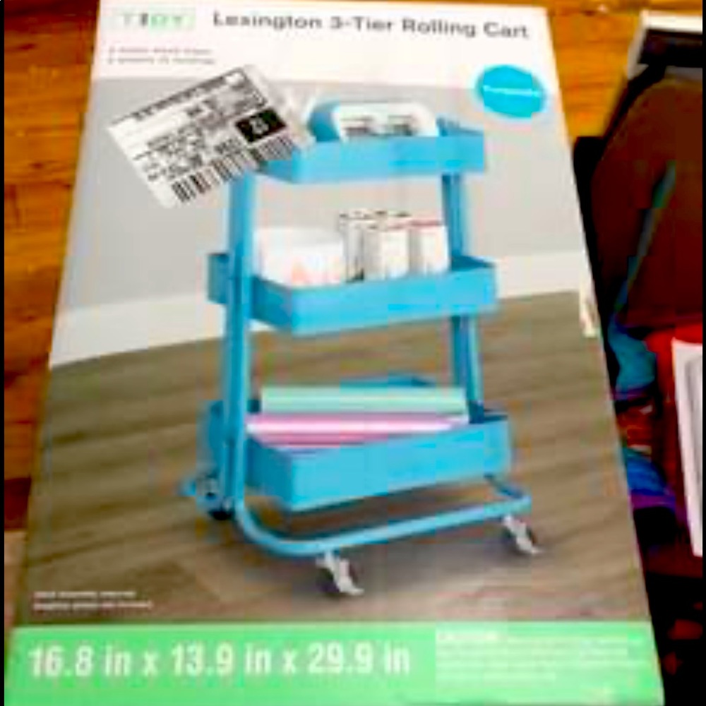 3 tier rolling cart